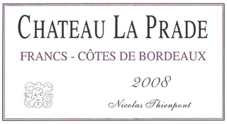 CHATEAU LA PRADE FRANCS CÔTES DE BORDEAUX 2008 NICOLAS THIENPONT logo