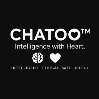 CHATOO INTELLIGENCE WITH HEART. INTELLIGENT. ETHICAL. SAFE. USEFUL logo