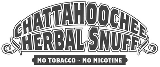 CHATTAHOOCHEE HERBAL SNUFF NO TOBACCO ~ NO NICOTINE logo