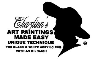 CHAZLINN'S ART PAINTING MADE EASY UNIQUE TECHNIQUE THE BLACK & WHITE ACRYLIC RUB WITH AN OIL WASH logo