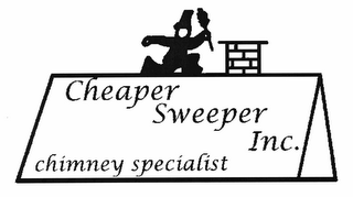 CHEAPER SWEEPER INC. CHIMNEY SPECIALIST logo