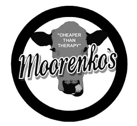 "CHEAPER THAN THERAPY" MOORENKO'S logo