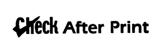 CHECK AFTER PRINT logo