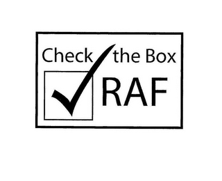 CHECK THE BOX RAF logo