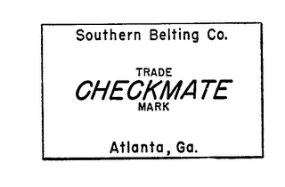 CHECKMATE SOUTHERN BELTING CO. ATLANTA, GA. TRADE MARK logo