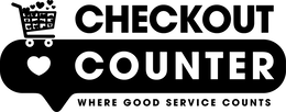 CHECKOUT COUNTER WHERE GOOD SERVICE COUNTS logo
