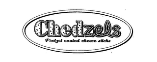 CHEDZELS PRETZEL COATED CHEESE STICKS logo