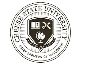 CHEESE STATE UNIVERSITY PRO AMORE CASEI DAIRY FARMERS OF WISCONSIN logo