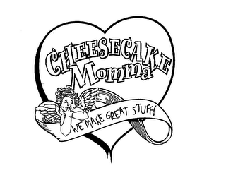 CHEESECAKE MOMMA WE MAKE GREAT STUFF! logo