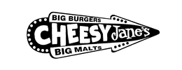 CHEESY JANE'S BIG BURGERS BIG MALTS logo