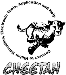 CHEETAH CONNECT TO HIGHER EDUCATION, ELECTRONIC TOOLS, APPLICATION AND HELP logo