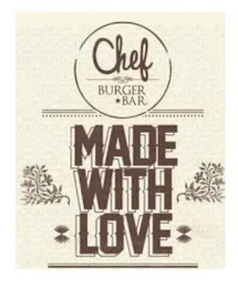 CHEF BURGER BAR MADE WITH LOVE logo