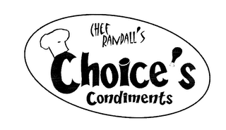 CHEF RANDALL'S CHOICE'S CONDIMENTS logo