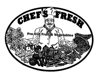 CHEF'S FRESH PRE CUT FRUIT & VEGETABLES logo