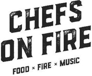 CHEFS ON FIRE FOOD FIRE MUSIC logo