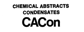 CHEMICAL ABSTRACTS CONDENSATES CACON logo