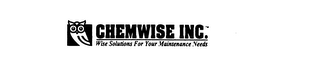 CHEMWISE INC. WISE SOLUTIONS FOR YOUR MAINTENANCE NEEDS logo