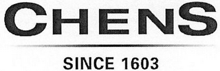 CHENS SINCE 1603 logo