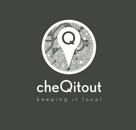 CHEQITOUT, KEEPING IT LOCAL logo