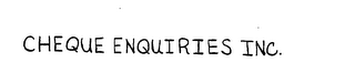 CHEQUE ENQUIRIES INC. logo