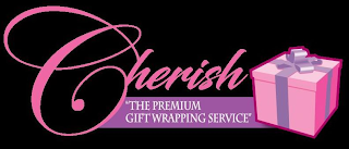 CHERISH "THE PREMIUM GIFT WRAPPING SERVICE" logo