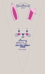CHERRY COTTON CANDY NATURALLY AND ARTIFICIALLY FLAVORD CONE MAUD BORUP ESTABLISHED 1907. logo