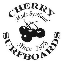 CHERRY SURFBOARDS MADE BY HAND SINCE 1978 logo