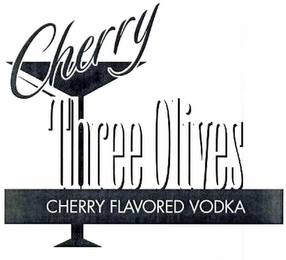 CHERRY THREE OLIVES CHERRY FLAVORED VODKA logo