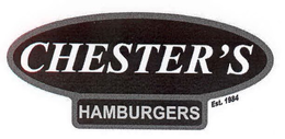 CHESTER'S HAMBURGERS EST.1984 logo