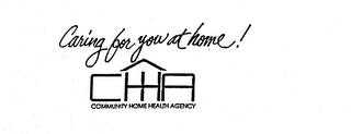 CHHA COMMUNITY HOME HEALTH AGENCY CARING FOR YOU AT HOME! logo