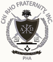 CHI RHO FRATERNITY, INC. APX PHA EN TOPS TO NIKA logo