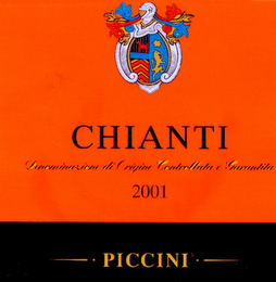 CHIANTI DENOMINAZIONE DI ORIGINE CONTROLLATA E GARANTITA. 2001 PICCINI logo