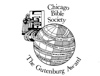 CHICAGO BIBLE SOCIETY THE GUTENBURG AWARD logo