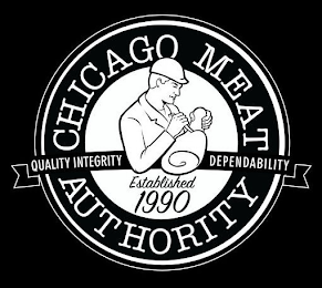 CHICAGO MEAT AUTHORITY QUALITY INTEGRITY DEPENDABILITY ESTABLISHED 1990 logo