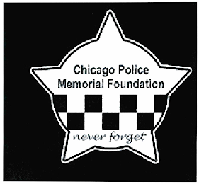CHICAGO POLICE MEMORIAL FOUNDATION NEVER FORGET logo