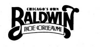 CHICAGO'S OWN BALDWIN ICE CREAM logo