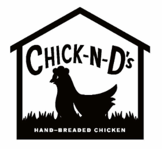 CHICK-N-D'S HAND-BREADED CHICKEN logo