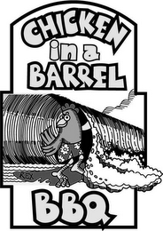 CHICKEN IN A BARREL REX BBQ logo