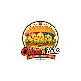 CHICKS N' BUNZ CHICKEN SANDWICHES logo