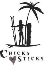 CHICKS ON STICKS logo