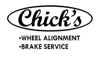 CHICK'S WHEEL ALIGNMENT BRAKE SERVICE logo