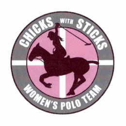 CHICKS WITH STICKS WOMEN'S POLO TEAM logo