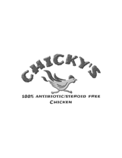 CHICKY'S 100% ANTIBIOTIC/STEROID FREE CHICKEN logo