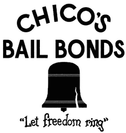 CHICO'S BAIL BONDS "LET FREEDOM RING" logo