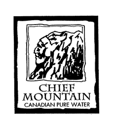 CHIEF MOUNTAIN CANADIAN PURE WATER logo