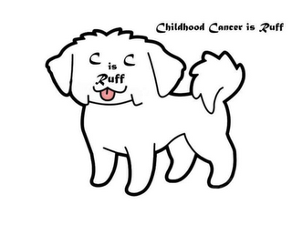 CHILDHOOD CANCER IS RUFF CC IS RUFF logo