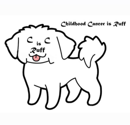 CHILDHOOD CANCER IS RUFF CC IS RUFF logo