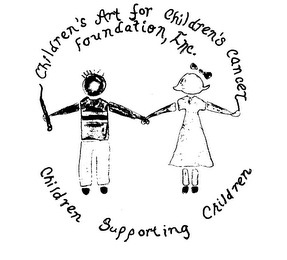 CHILDREN'S ART FOR CHILDREN'S CANCER FOUNDATION INC. CHILDREN SUPPORTING CHILDREN logo
