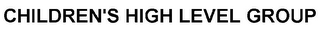 CHILDREN'S HIGH LEVEL GROUP logo