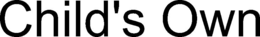 CHILD'S OWN logo